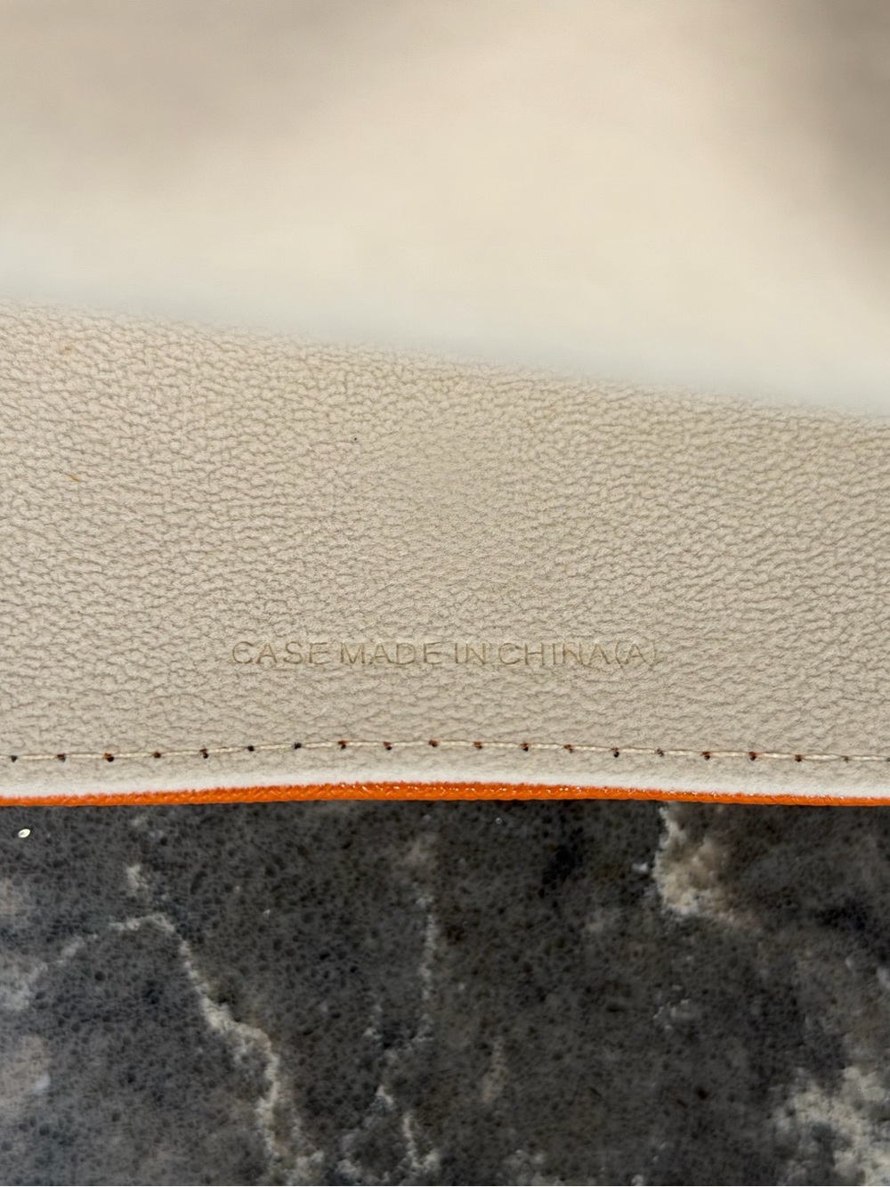 NWOT Tory Burch Sunglasses Case Faux Leather Textured Orange - Picture 6 of 6